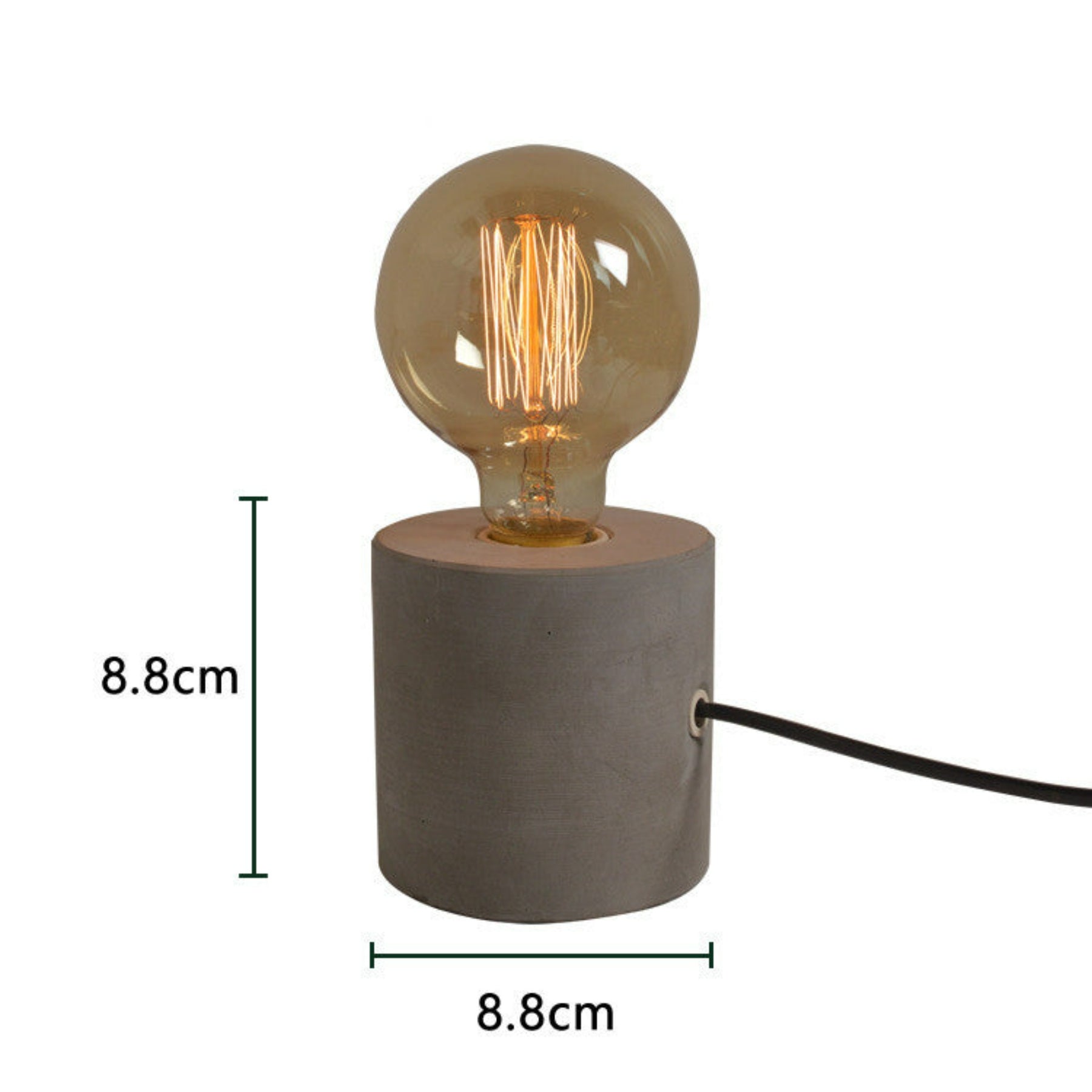 dimensions lampe ciment