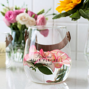 vase en verre composition florale