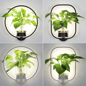 Lampe décorative avec plante