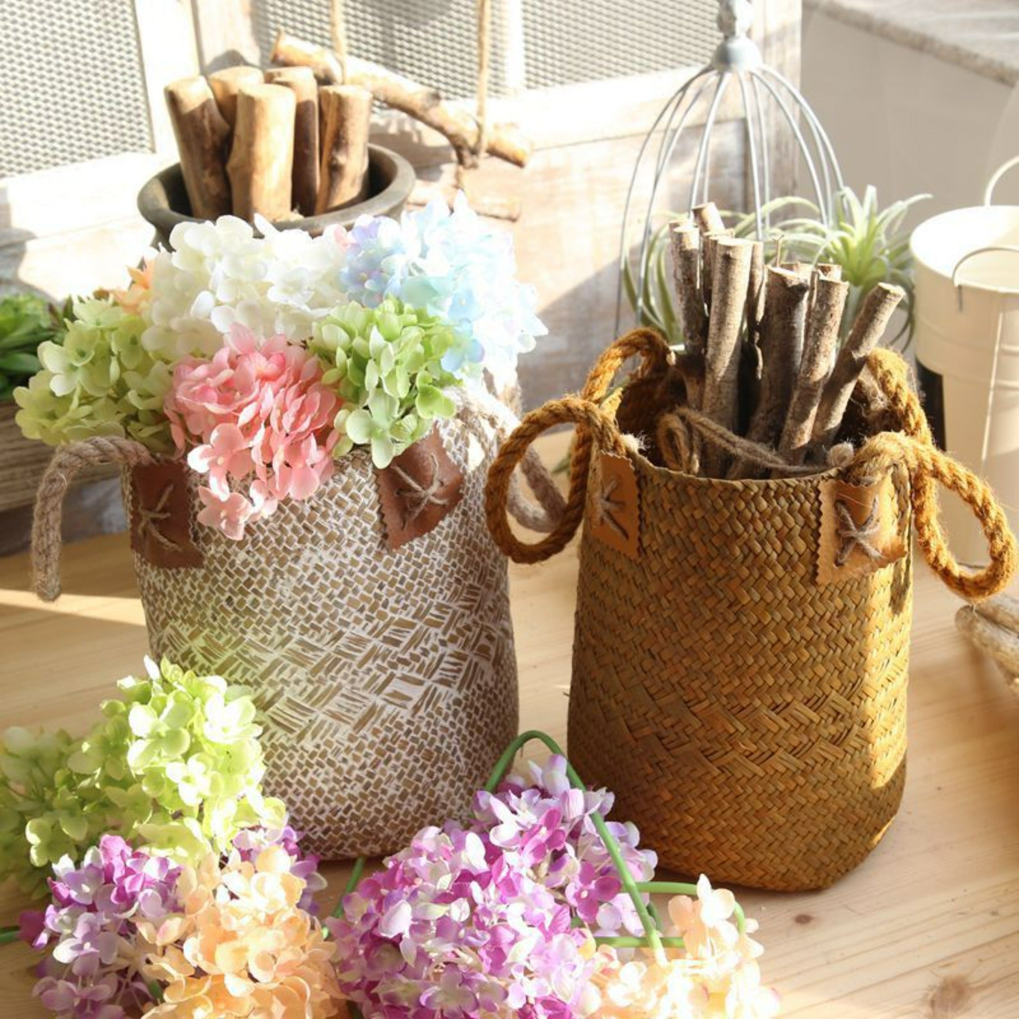 panier en jonc de mer