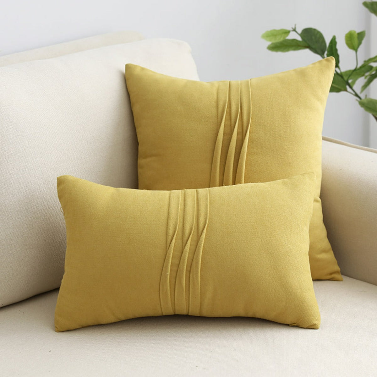 housse de coussin Flyn moutarde