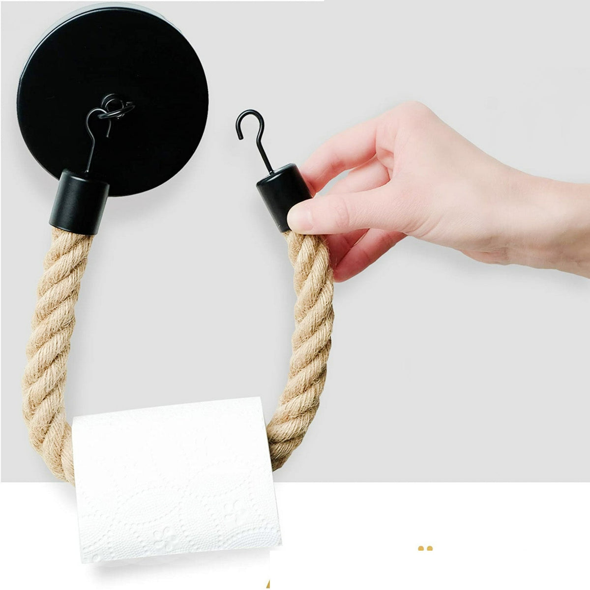 porte papier toilette accroche noir