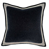 coussin noir contour blanc