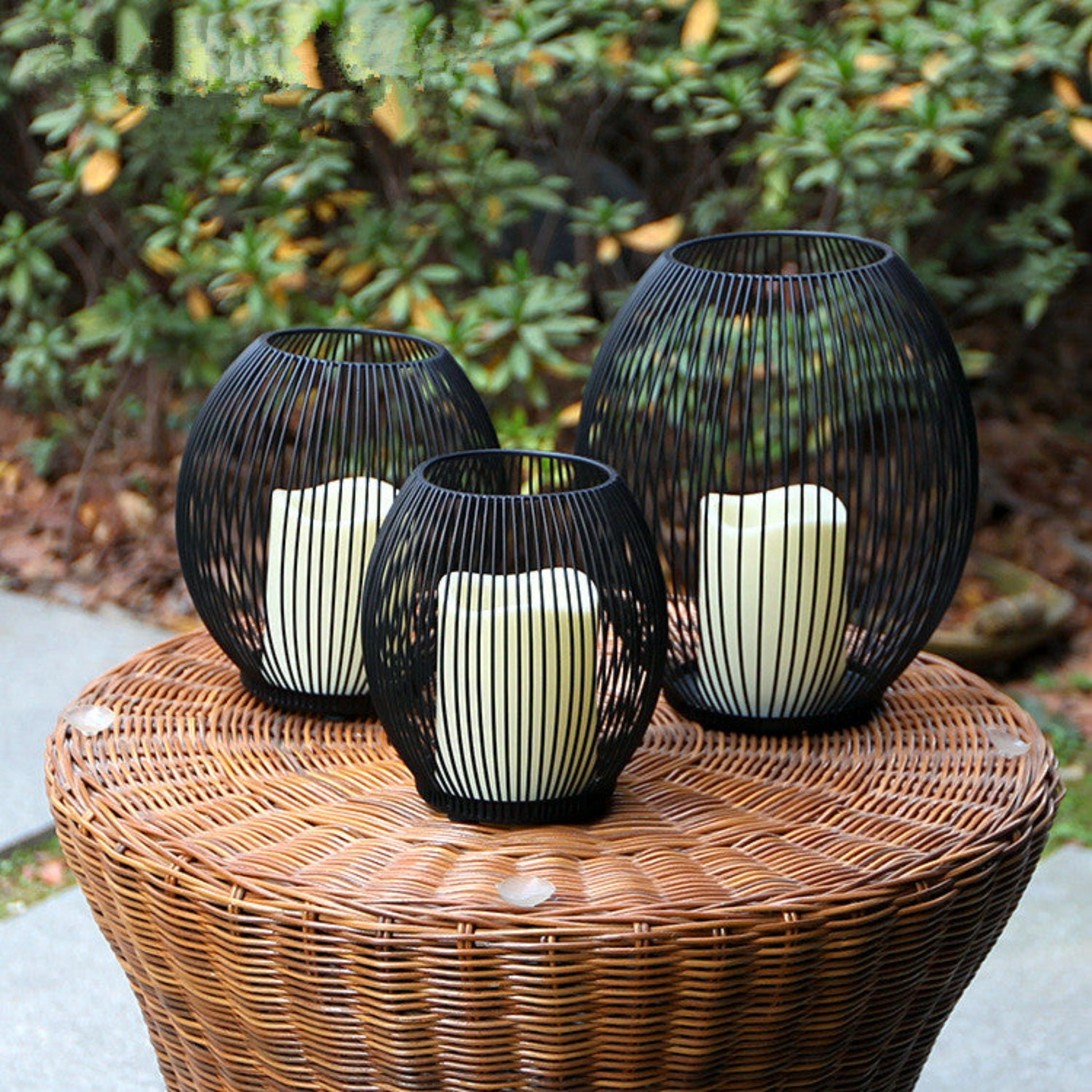 lanterne métal noir Cage