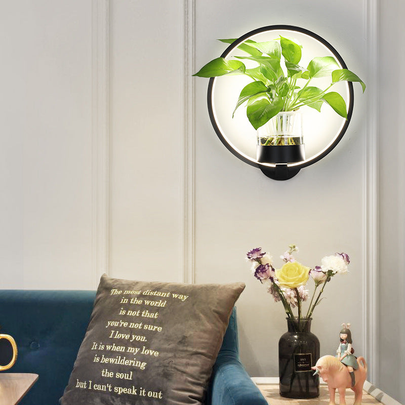 Lampe décorative avec plante