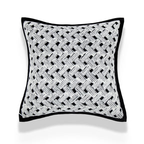 Housse de coussin noir et blanc - Line