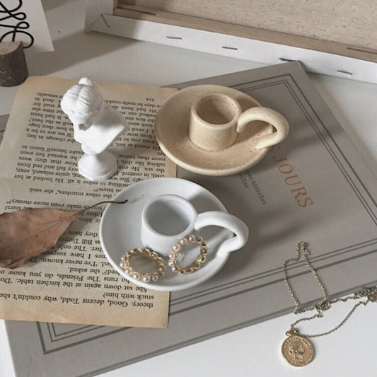 chandelier coquetier blanc et beige