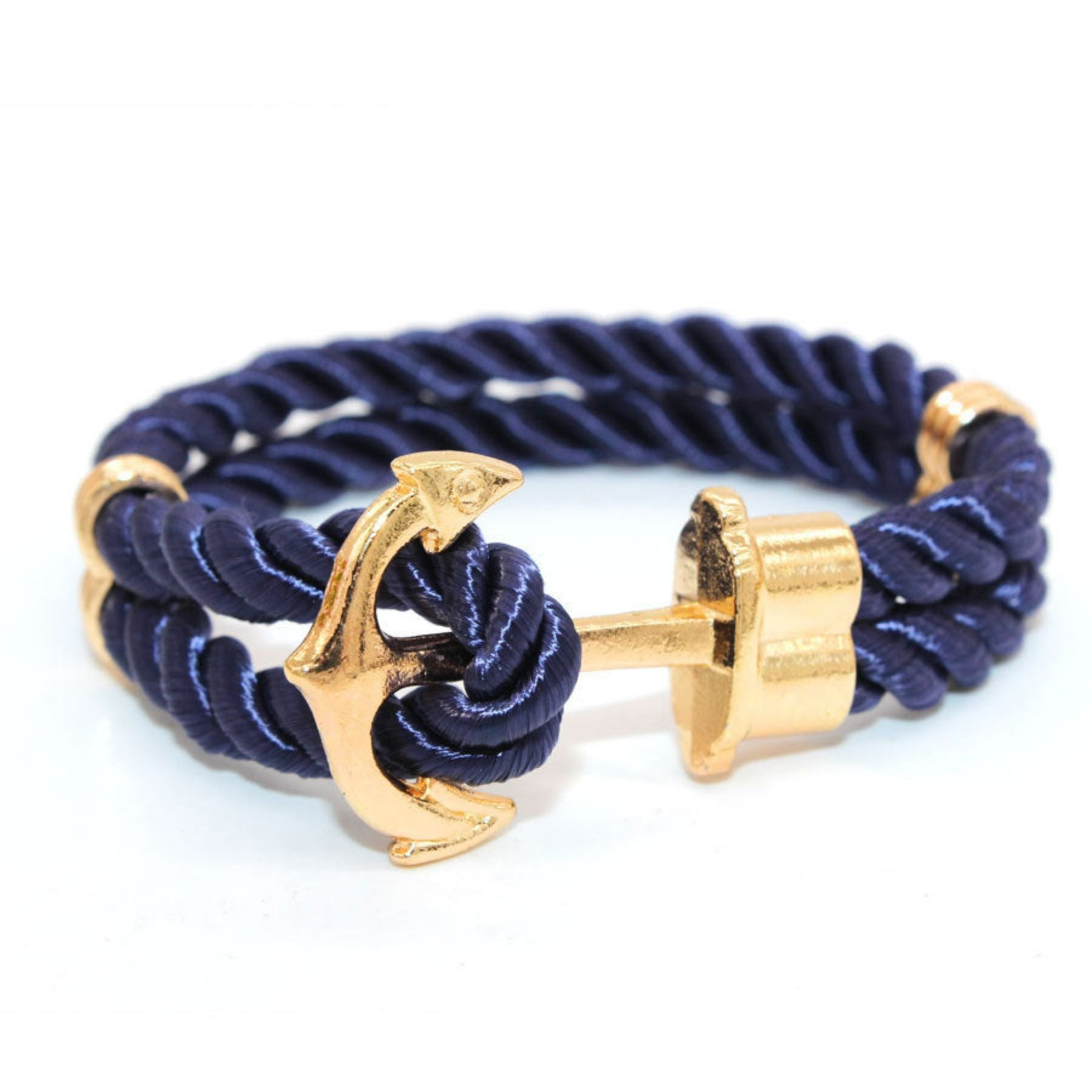 bracelet ancre bleu marine