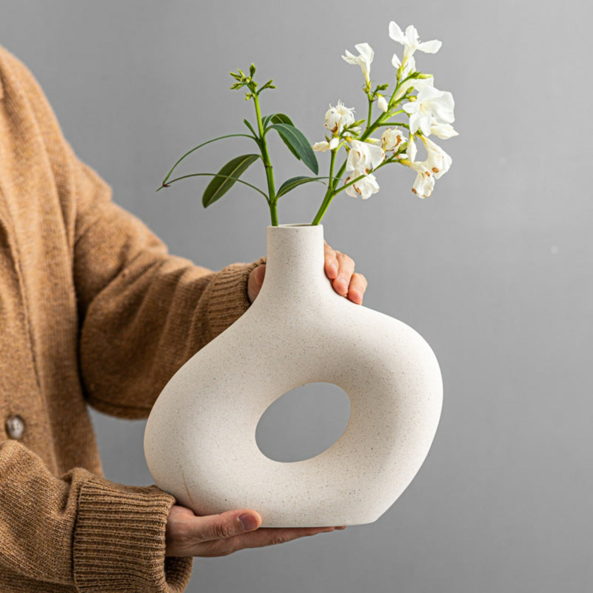 vase en céramique blanc