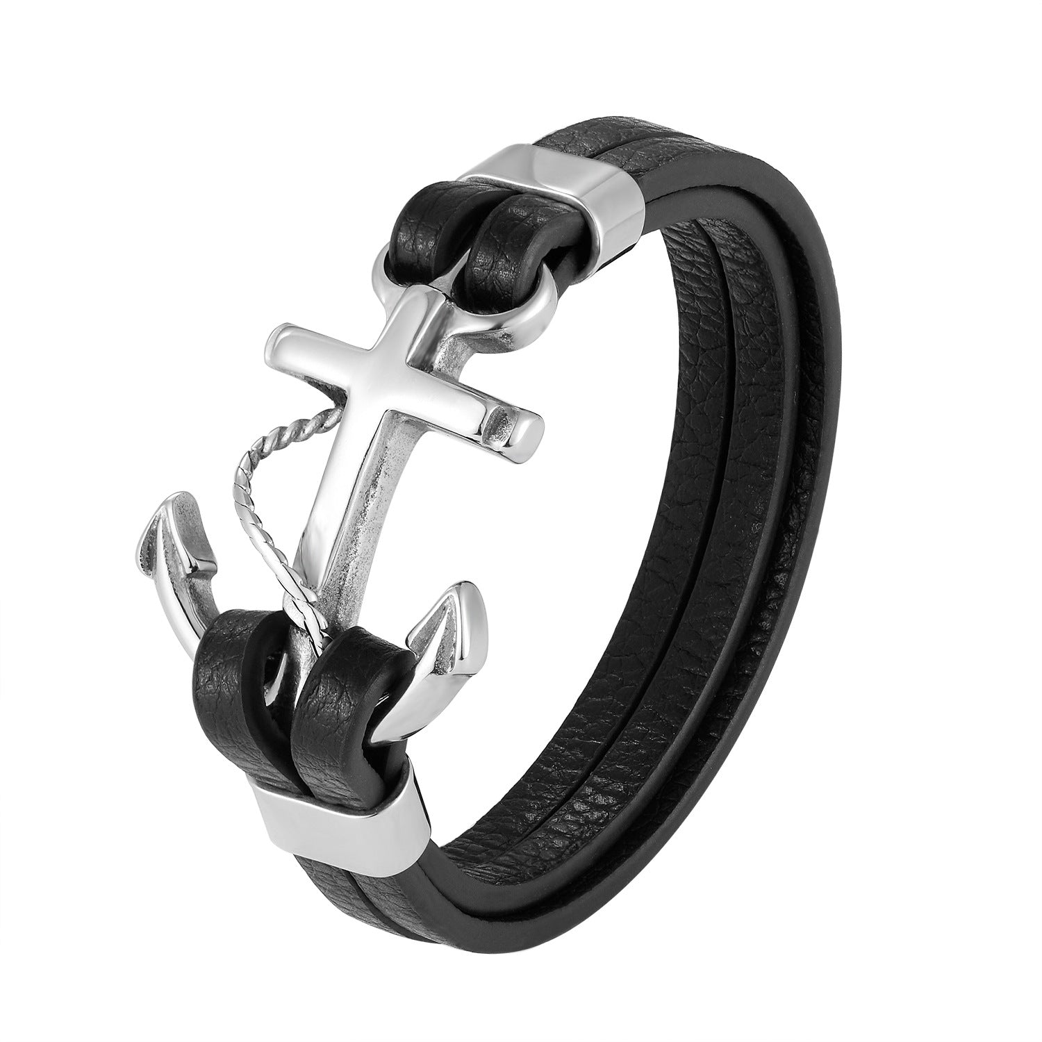 Bracelet pour cuir noir - Wind