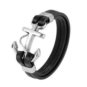 Bracelet pour cuir noir - Wind