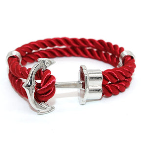 bracelet ancre rouge