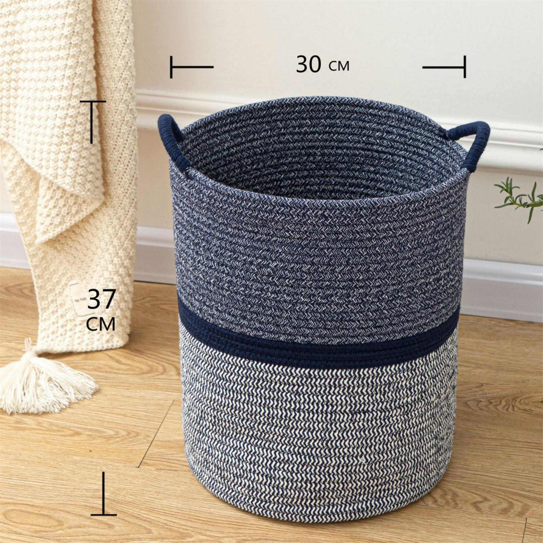 taille du panier bleu Storage