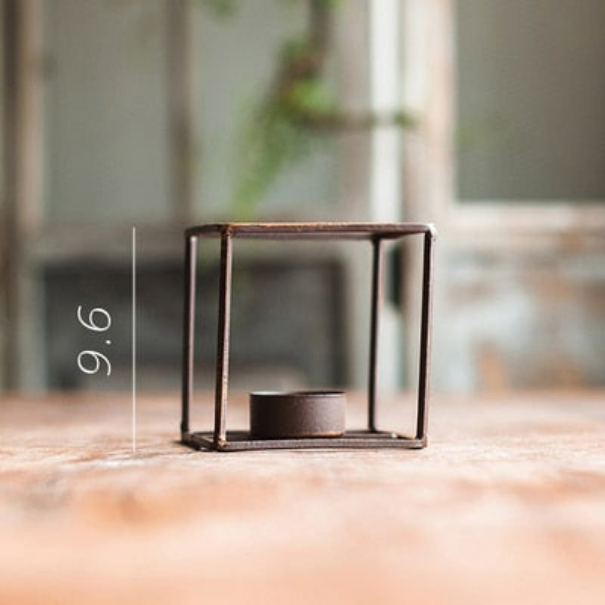 Bougeoir en métal Cube