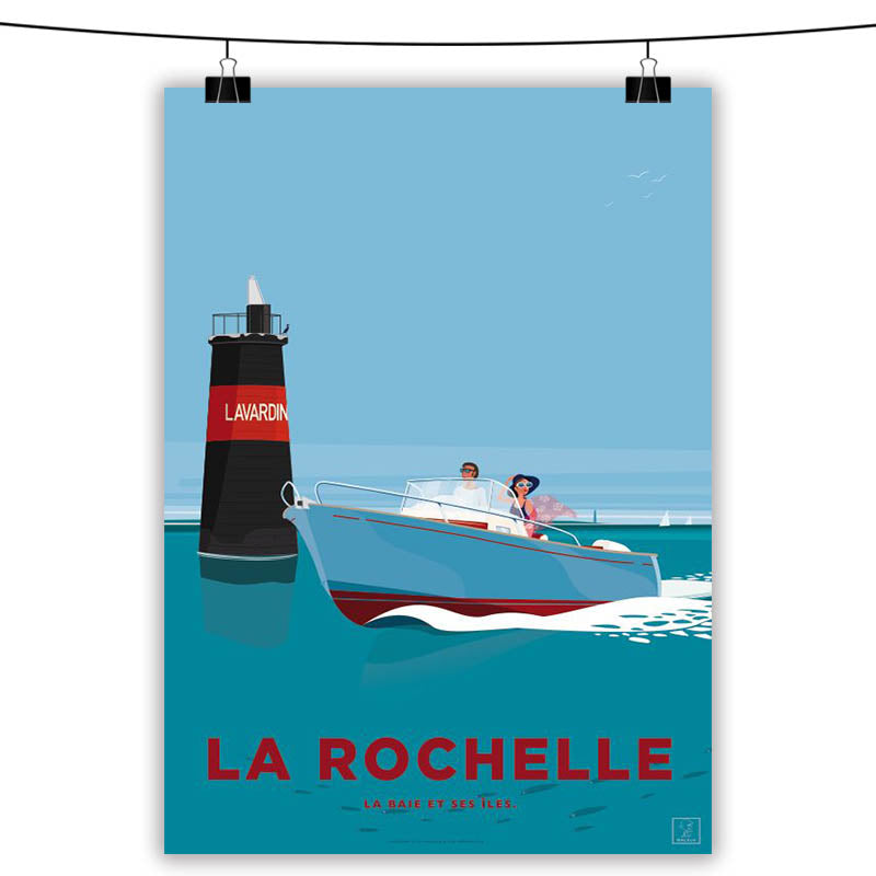 Peinture sur toile vintage - La Rochelle ou Ile de Ré