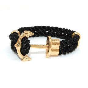 bracelet ancre noir