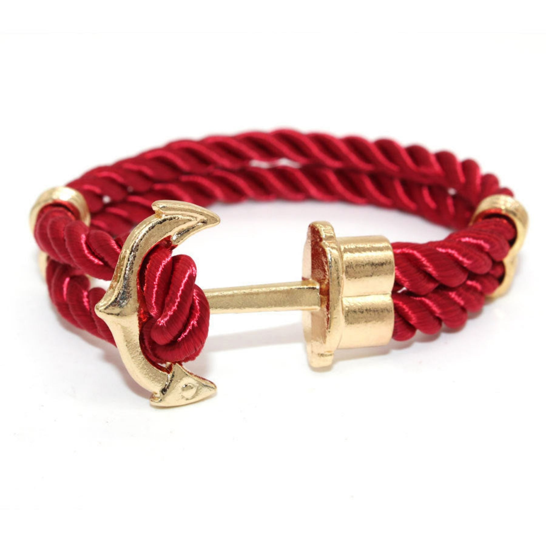 bracelet ancre rouge