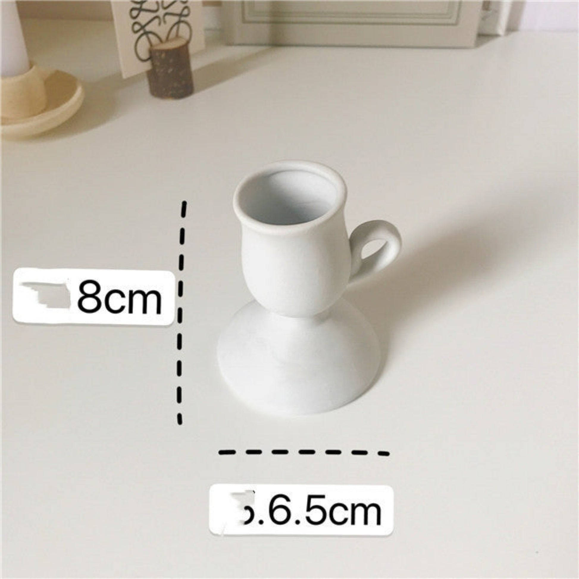 bougeoir coquetier blanc