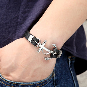 Bracelet pour cuir noir - Wind