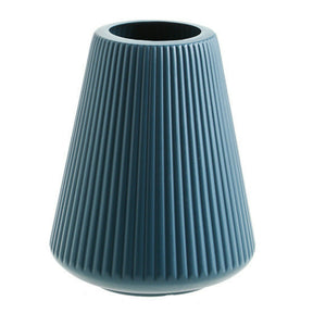 vase en résine bleu