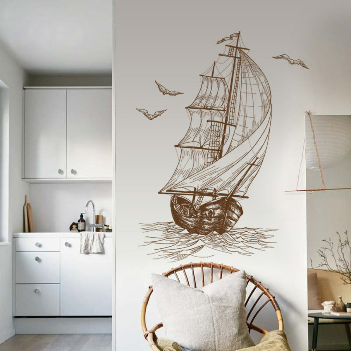 decoration voilier mural