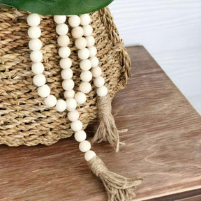 collier perle en bois décoratif