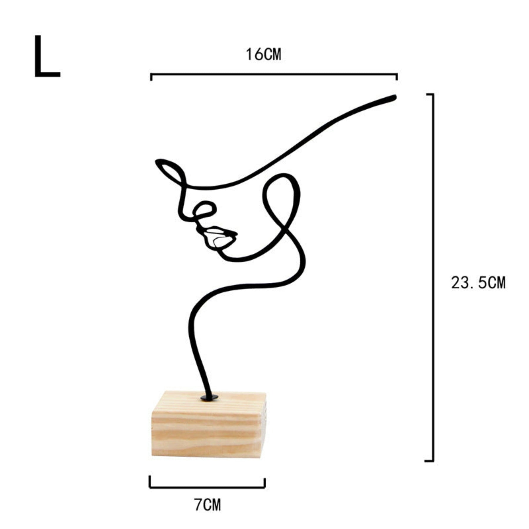 dimensions décoration en métal line art