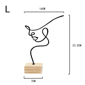 dimensions décoration en métal line art