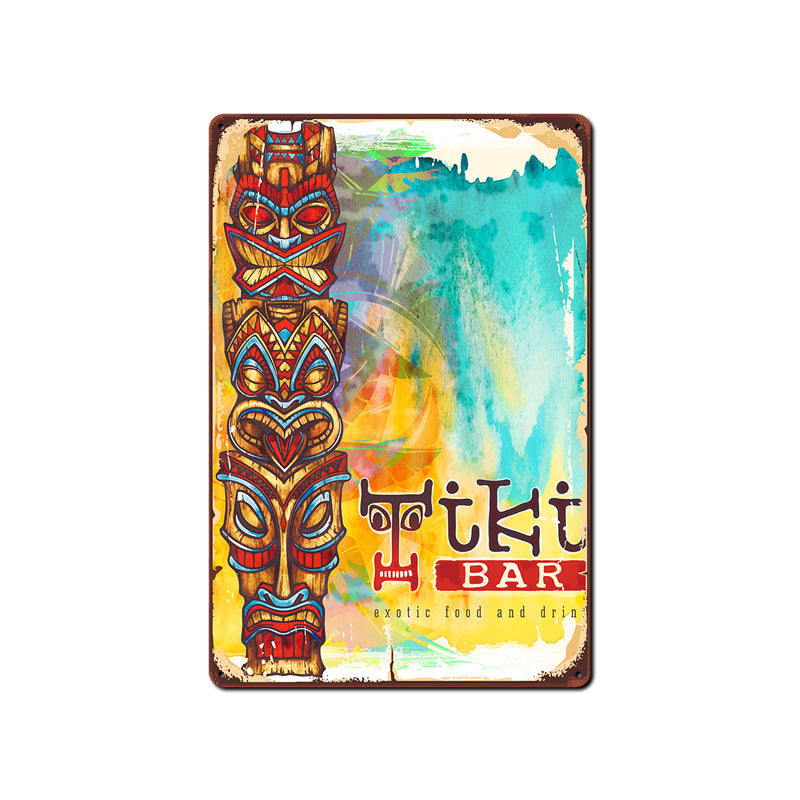 Plaque Retro Tiki