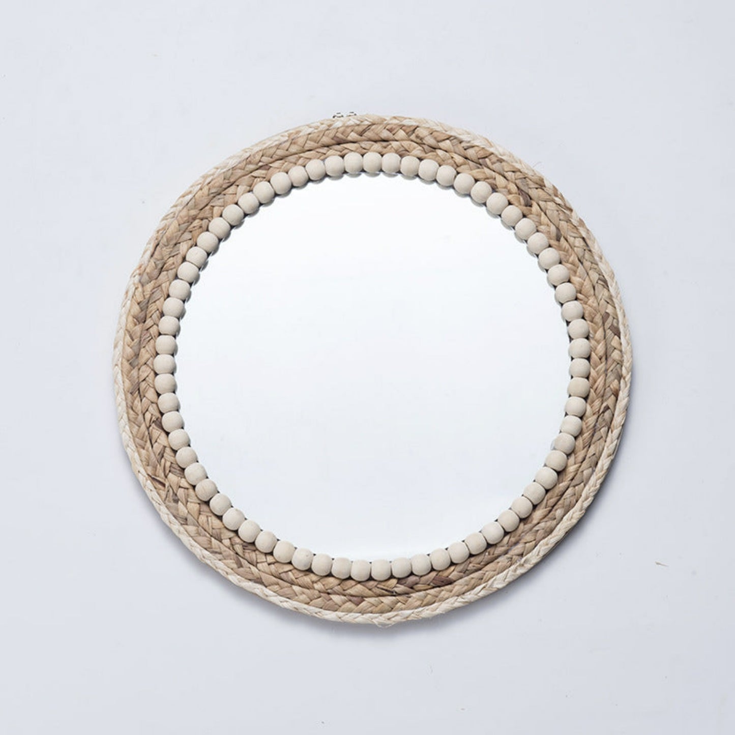 miroir en corde et perle