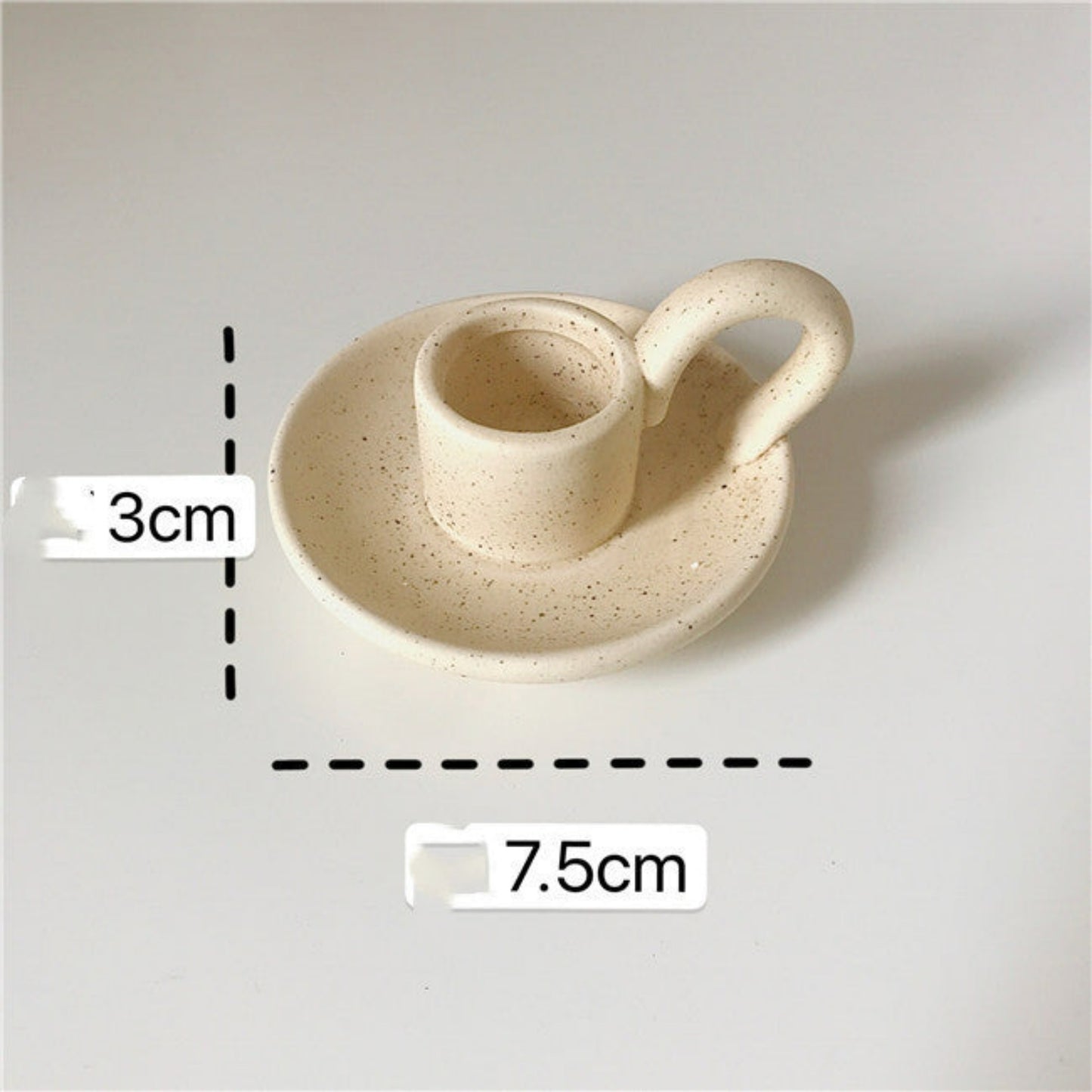 petit bougeoir beige