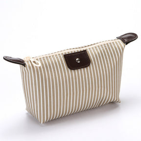 trousse rayé beige