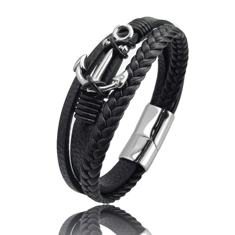 Bracelet multi rangs pour homme - Anchor