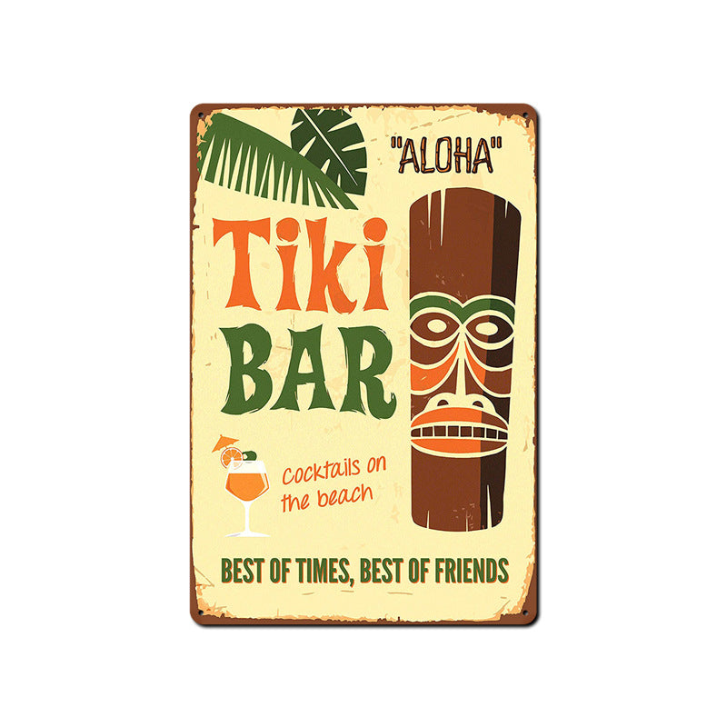 Plaque Retro Tiki