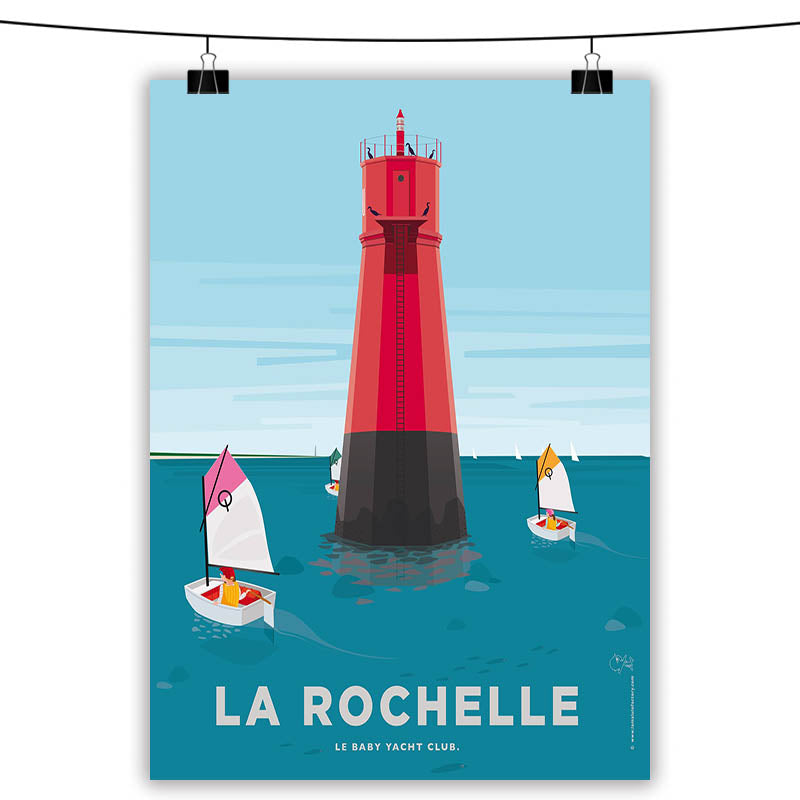 Peinture sur toile vintage - La Rochelle ou Ile de Ré
