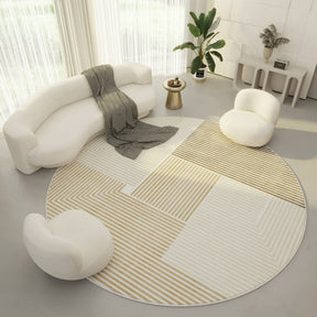 tapis rond Cream