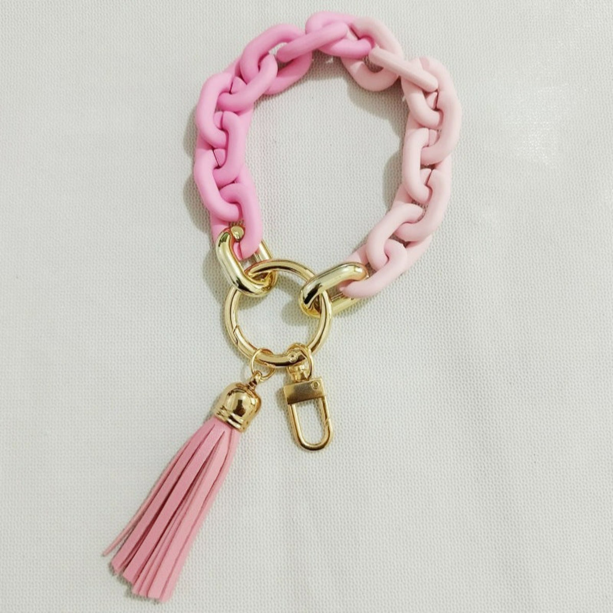 porte clé a maillon rose