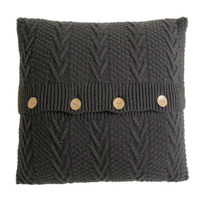 coussin laine gris