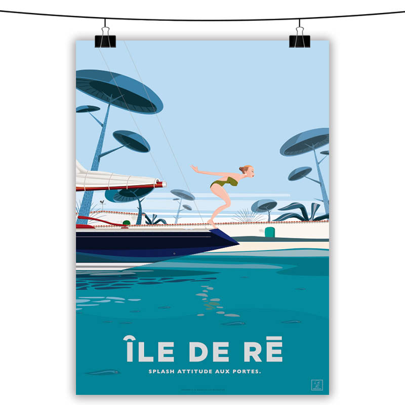 Peinture sur toile vintage - La Rochelle ou Ile de Ré