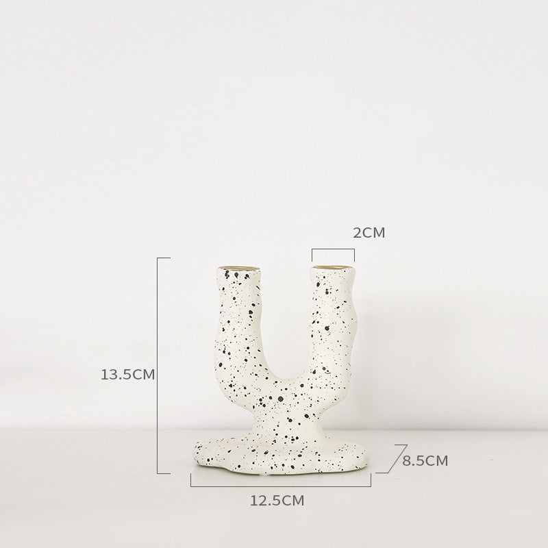 bougeoir blanc 2 têtes dimensions