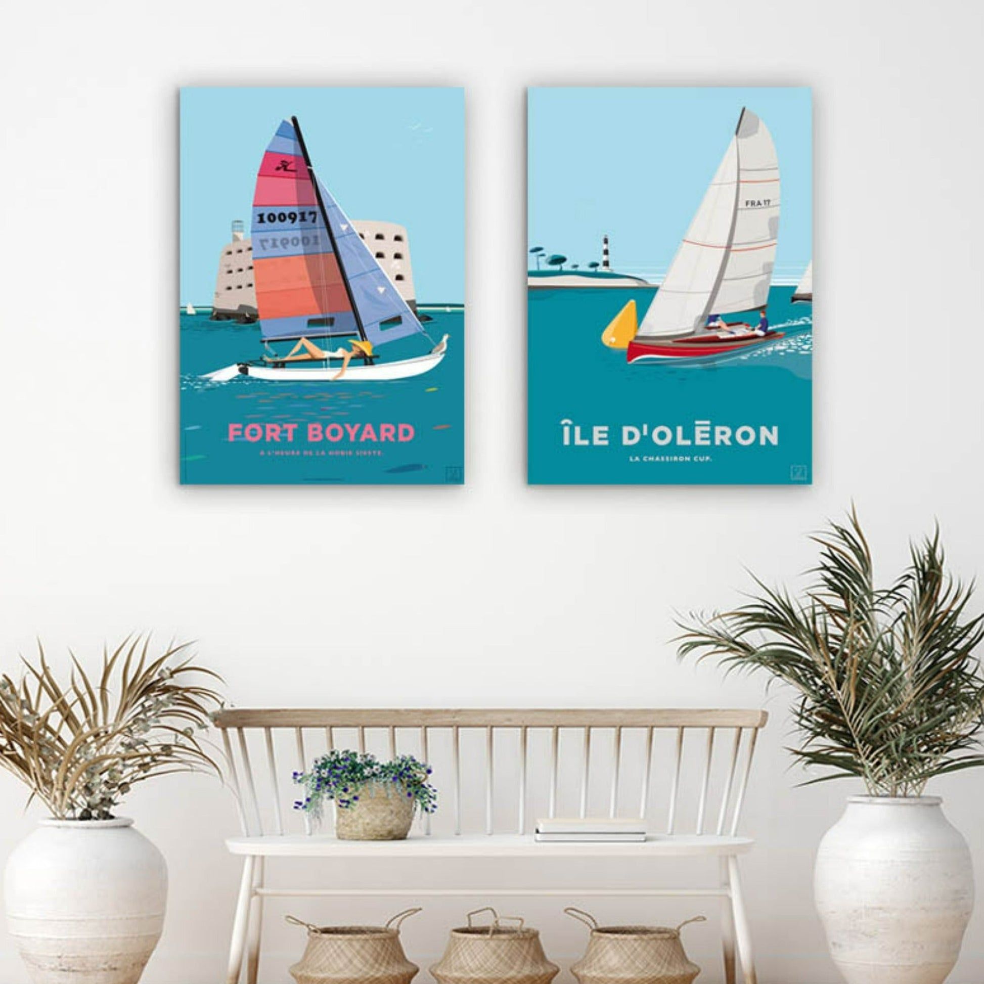 Peinture sur toile vintage la rochelle